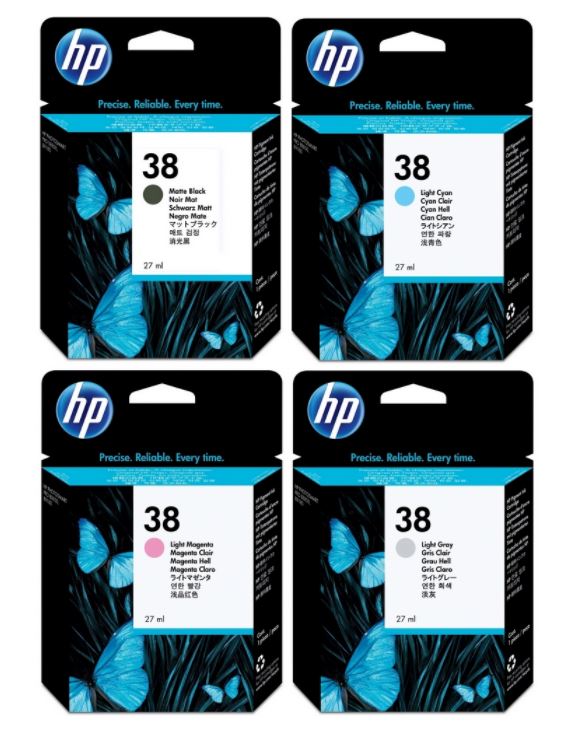 HP C9412A(NO.38) [매트블랙/정품잉크]
HP C9413A(NO.38) [포토블랙/정품잉크]
HP C9418A(NO.38) [밝은파랑/정품잉크]
HP C9419A(NO.38) [밝은빨강/정품잉크]
*유통기한 6개월미만 매입불가*