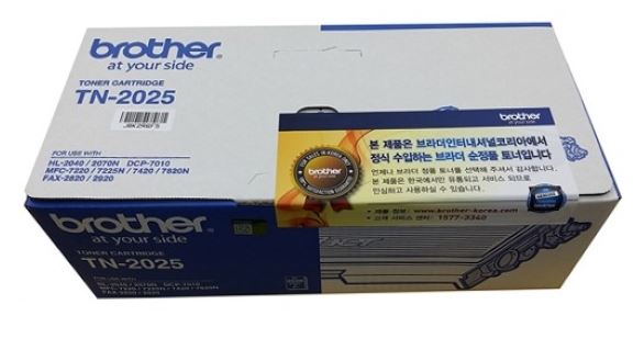 브라더 TN-2025 정품토너순정품라벨 미부착20%자가검사스티커 미부착 20%차감