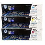 HP W2111A 206A  파랑 정품토너HP W2112A 206A  노랑 정품토너HP W2113A 206A  빨강 정품토너