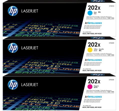HP CF501X 202X 파랑 정품토너HP CF502X 202X 노랑 정품토너HP CF503X 202X 빨강 정품토너