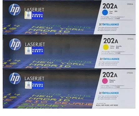 HP CF501A 202A 파랑 정품토너HP CF502A 202A 노랑 정품토너HP CF503A 202A 빨강 정품토너