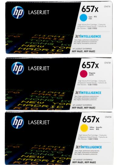 HP CF471X 657X 파랑 정품토너HP CF472X 657X 노랑 정품토너HP CF473X 657X 빨강 정품토너