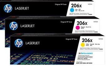 HP W2111X 206X 파랑 정품토너
HP W2112X 206X 노랑 정품토너
HP W2113X 206X 빨강 정품토너