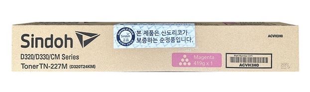 신도리코 D320T24KM TN-227M 빨강 정품토너