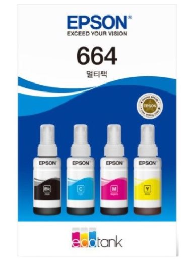 엡손 T664670
4색묶음 정품잉크
